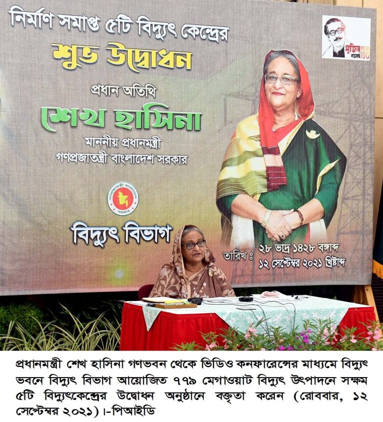 প্রধানমন্ত্রী : কাজ না থাকলে বিদ্যুতের সুইচ বন্ধ রাখুন